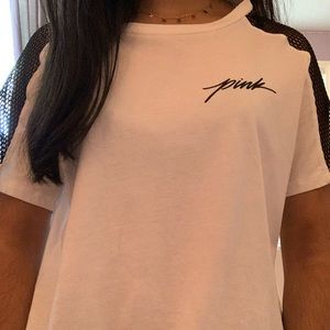 super cute white VS PINK t shirt